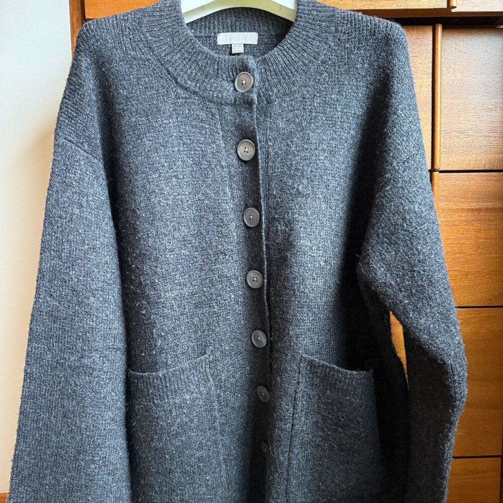 J CREW RELAXED MILANO STITCH CARDIGAN